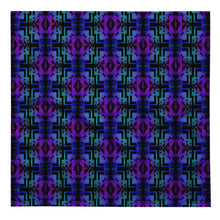 Load image into Gallery viewer, Teal / Purple / Black Native Blanket Print Bandana