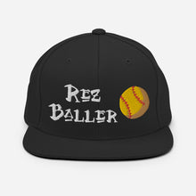 Load image into Gallery viewer, Rez Baller - Softball Embroidered Snapback Hat