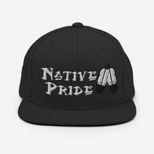 Load image into Gallery viewer, Native Pride / Feathers - White Double Feather Embroidered Snapback Hat