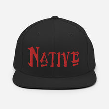 Load image into Gallery viewer, Native - Red Embroidered Snapback Hat