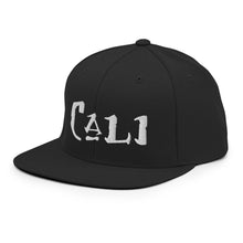 Load image into Gallery viewer, Cali / White Embroidered Snapback Hat