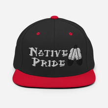 Load image into Gallery viewer, Native Pride / Feathers - White Double Feather Embroidered Snapback Hat