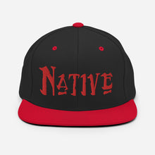 Load image into Gallery viewer, Native - Red Embroidered Snapback Hat