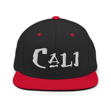 Load image into Gallery viewer, Cali / White Embroidered Snapback Hat