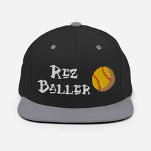 Load image into Gallery viewer, Rez Baller - Softball Embroidered Snapback Hat