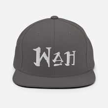 Load image into Gallery viewer, Wah - White Embroidered Snapback Hat