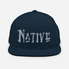 Load image into Gallery viewer, Native - Grey Embroidered Snapback Hat