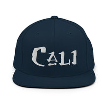 Load image into Gallery viewer, Cali / White Embroidered Snapback Hat