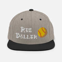Load image into Gallery viewer, Rez Baller - Softball Embroidered Snapback Hat