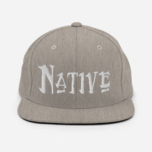 Load image into Gallery viewer, Native - White Embroidered Snapback Hat