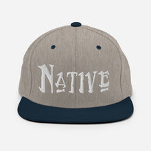 Load image into Gallery viewer, Native - White Embroidered Snapback Hat