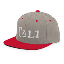 Load image into Gallery viewer, Cali / White Embroidered Snapback Hat