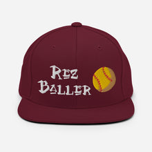 Load image into Gallery viewer, Rez Baller - Softball Embroidered Snapback Hat