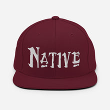 Load image into Gallery viewer, Native - White Embroidered Snapback Hat