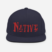 Load image into Gallery viewer, Native - Red Embroidered Snapback Hat