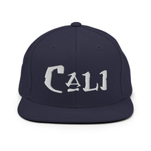 Load image into Gallery viewer, Cali / White Embroidered Snapback Hat