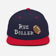 Load image into Gallery viewer, Rez Baller - Football Embroidered Snapback Hat