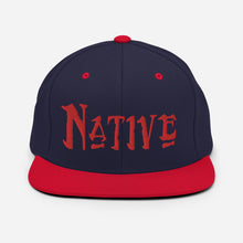 Load image into Gallery viewer, Native - Red Embroidered Snapback Hat