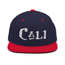 Load image into Gallery viewer, Cali / White Embroidered Snapback Hat