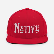 Load image into Gallery viewer, Native - White Embroidered Snapback Hat