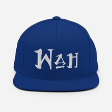 Load image into Gallery viewer, Wah - White Embroidered Snapback Hat