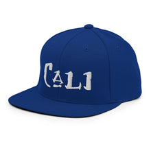 Load image into Gallery viewer, Cali / White Embroidered Snapback Hat
