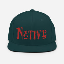 Load image into Gallery viewer, Native - Red Embroidered Snapback Hat