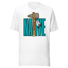 Load image into Gallery viewer, Native Tomahawk  ( Turquoise ) Unisex t-shirt
