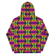 Load image into Gallery viewer, Neon Rainbow Gradient Native Blanket Print Unisex Hoodie
