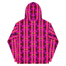 Load image into Gallery viewer, Hot Pink / Fire Color/ Black Native Blanket Print Unisex Hoodie
