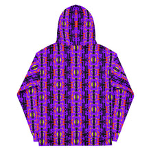 Load image into Gallery viewer, Purple / Fire Color / Black Native Blanket Print Unisex Hoodie
