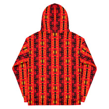 Load image into Gallery viewer, Red / Fire Color/ Black Native Blanket Print Unisex Hoodie
