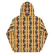 Load image into Gallery viewer, Tan / Fire Color / Black Native Blanket Print Unisex Hoodie
