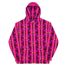 Load image into Gallery viewer, Hot Pink / Fire Color/ Black Native Blanket Print Unisex Hoodie
