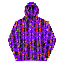 Load image into Gallery viewer, Purple / Fire Color / Black Native Blanket Print Unisex Hoodie
