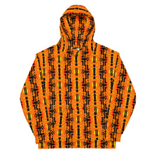 Load image into Gallery viewer, Orange / Fire Color / Black Native Blanket Print Unisex Hoodie
