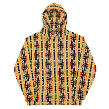 Load image into Gallery viewer, Tan / Fire Color / Black Native Blanket Print Unisex Hoodie
