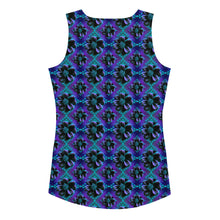 Load image into Gallery viewer, Purple / Turquoise/ Black Native Floral Tank Top
