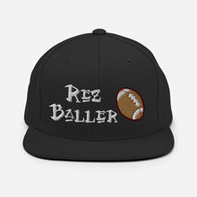 Load image into Gallery viewer, Rez Baller - Football Embroidered Snapback Hat
