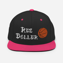 Load image into Gallery viewer, Rez Baller - Basketball Enbroidered Snapback Hat
