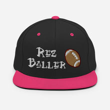 Load image into Gallery viewer, Rez Baller - Football Embroidered Snapback Hat
