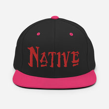 Load image into Gallery viewer, Native - Red Embroidered Snapback Hat
