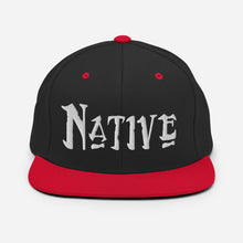 Load image into Gallery viewer, Native - White Embroidered Snapback Hat
