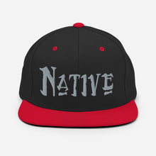 Load image into Gallery viewer, Native - Grey Embroidered Snapback Hat
