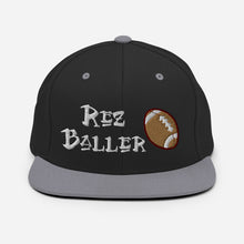 Load image into Gallery viewer, Rez Baller - Football Embroidered Snapback Hat
