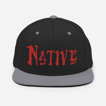 Load image into Gallery viewer, Native - Red Embroidered Snapback Hat
