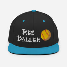 Load image into Gallery viewer, Rez Baller - Softball Embroidered Snapback Hat
