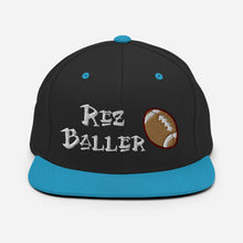 Load image into Gallery viewer, Rez Baller - Football Embroidered Snapback Hat
