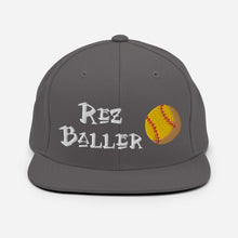 Load image into Gallery viewer, Rez Baller - Softball Embroidered Snapback Hat
