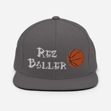 Load image into Gallery viewer, Rez Baller - Basketball Enbroidered Snapback Hat
